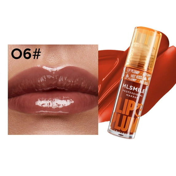 Clearance!Duck Lip Plumper Gloss, Glitter Shine Primer Lip Tint Korean Clear Plumping Lip Gloss, High Pigment No Sticky Sexy Lip Gloss, Lip Plumper Gloss Make Lips Fuller(F)