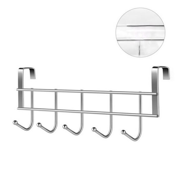 Clearance! Dusknt Hangs Clearance Sale! Hooks Over the Door Hooks Bathroom Hanger Clothes Towel Storage Holder Silver, Pendant