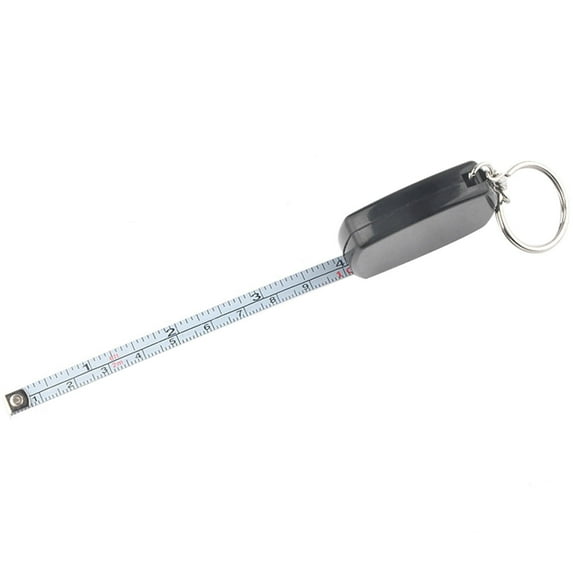 Clearance! Dusknt Measuring Ruler Portable Multifunctional Black Square Male 2M/6Ft with Keychain Extendable Reducing Steel Ruler, a Tape Measure