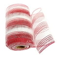 thumbnail image 1 of Clearance! Dusknt Wired Ribbon Clearance Sale! Poly Mesh Ribbon with Metallic Foil Each Roll for Wreaths Swags Bows Wrapping and Decorating, Wired Ribbon, 1 of 2