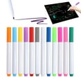 thumbnail image 1 of Clearance Dust Water Soluble Liquid Chalk Water Based Erasable 's Chalkboard Acrylic Board 12 Color Light Board Pen（0.7mlx12）, 1 of 9