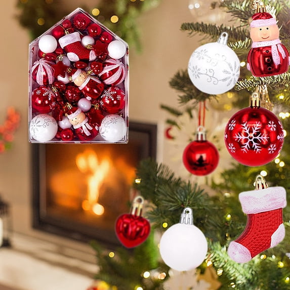 Clearance EGNMCR Christmas Balls Ornaments Shatterproof 72Pcs Colorful Christmas Hanging Balls - Christmas Proof Ornaments For Party Christmas Tree Supplies Happy New Year!