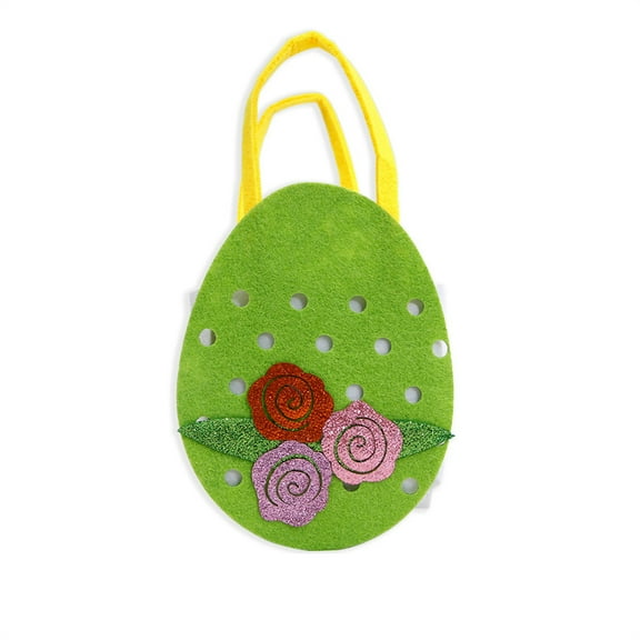 EGNMCR Easter Basket Easter Bunny Gift Bag Candy Bag Present Home Party Accessory Easter Tote Basket DIY Tote Bag