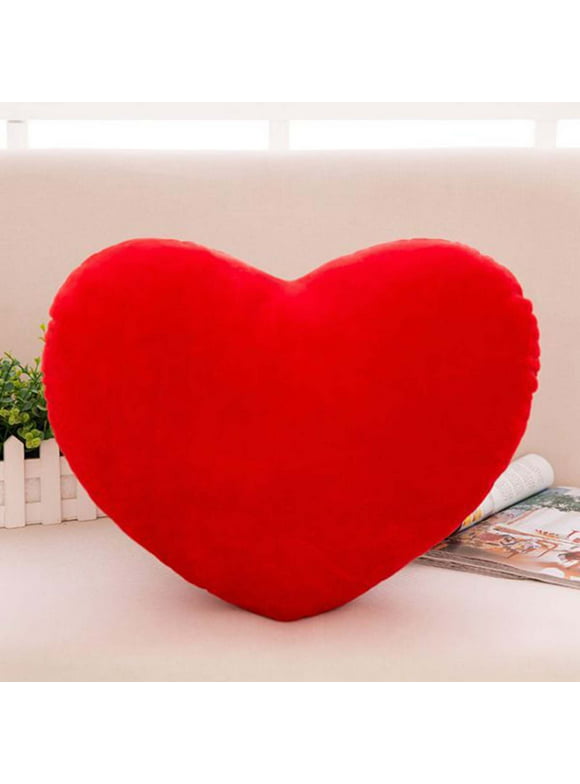 Clearance EGNMCR Heart Pillow Throw Pillow Plush Fluffy, Cute Soft Throw Cushion, Valentines Day,Thanks Giving Days,Valentine's Day Decorative for Home Bed Couch Heart Shape