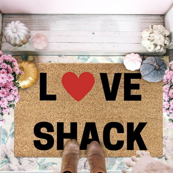 EGNMCR Valentines Day Heart Doormat Love Decorative Floor Entrance Rubber Mat Decor Doot Mat Non-Slip Indoor Outdoor Welcome Mat Washable Winter Holiday Doormat 15.7"*23.6" Gifts