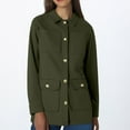 thumbnail image 1 of EGNMCR Womens Fall Winter Wool Coats Double Breasted Midi Peacoat Trench Coats with Pockets Fall Winter, 1 of 7