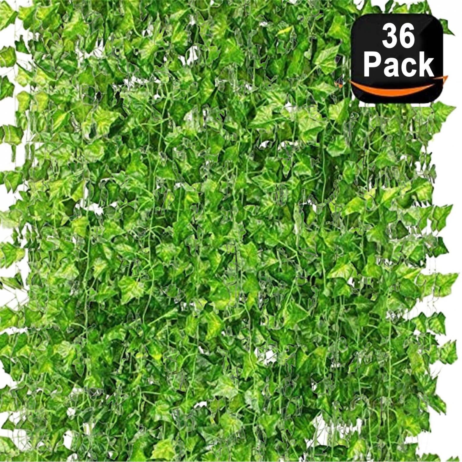LJY 32.8 Yards Artificial Ivy Garland Foliage Green Leaves Fake