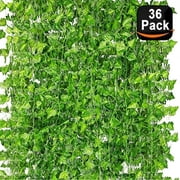 Clearance! EQWLJWE 12 /14 /24/36 Strands 86 FT Fake Vines Fake Ivy Leaves Artificial Ivy, Ivy Garland Greenery Vines for Bedroom Decor Aesthetic Silk Ivy Vines for Room Wall Decor