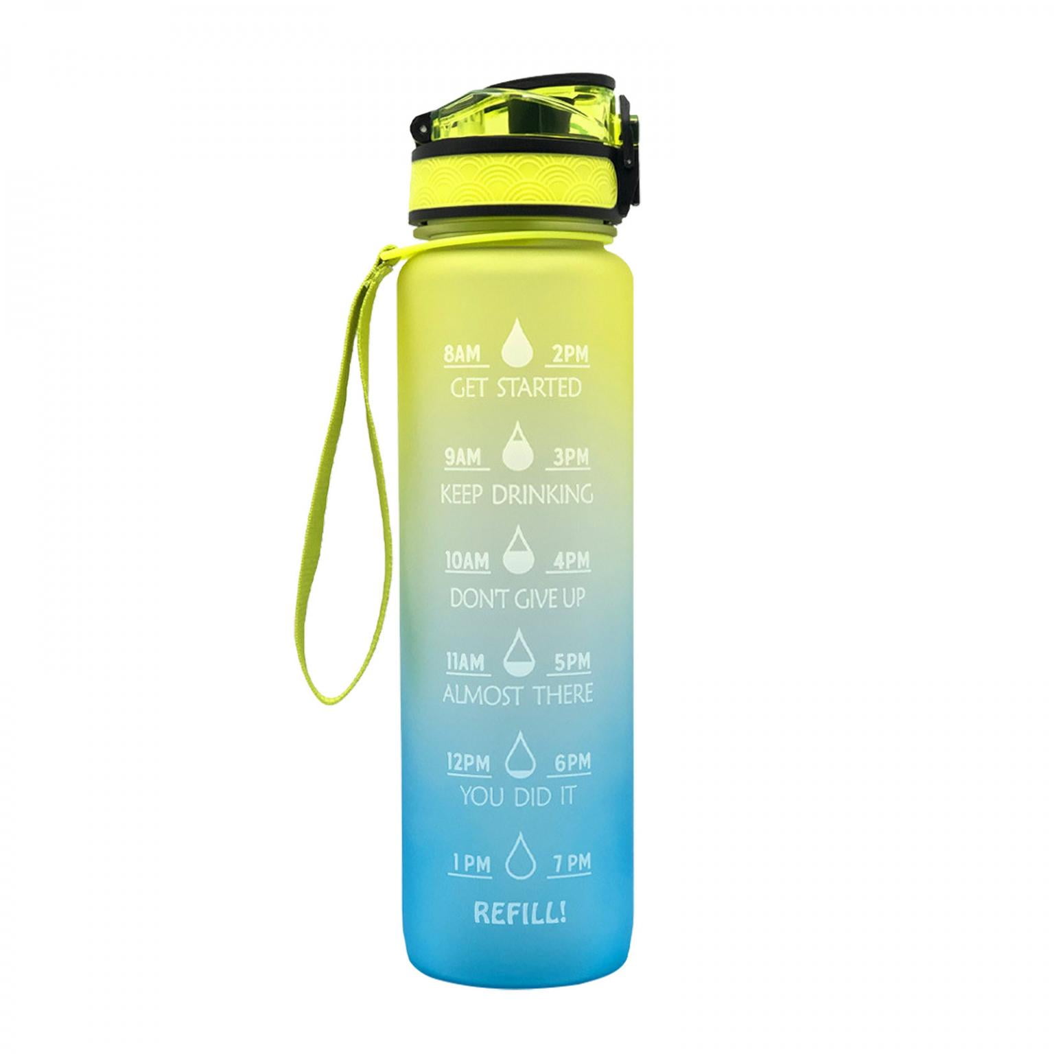 MIKAMEE 32 oz Water Bottles Time Marker & with Algeria