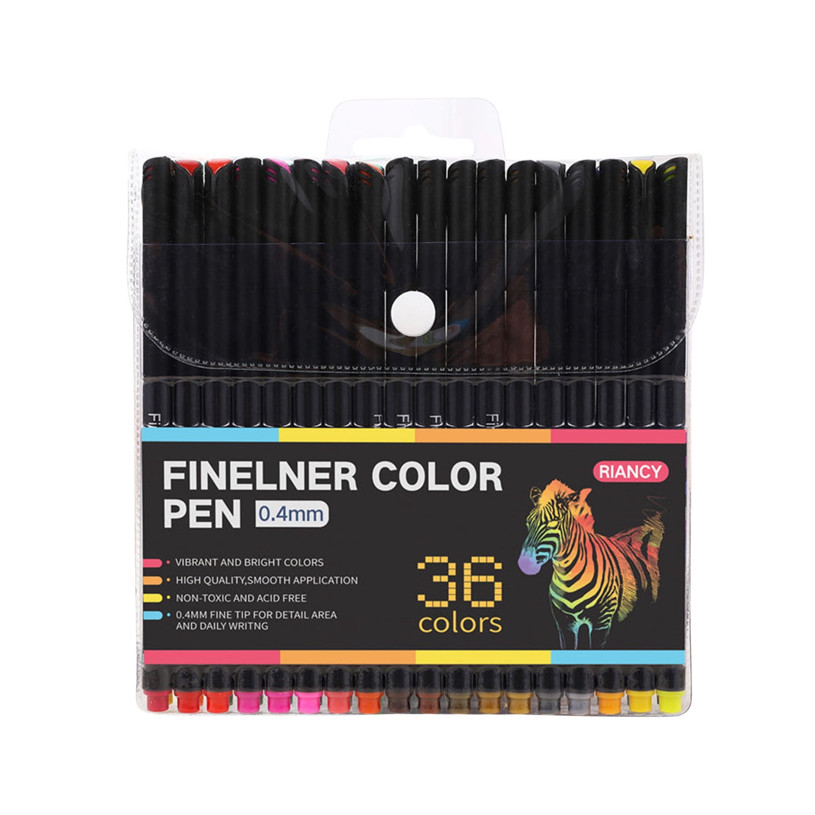 Clearance! EQWLJWE 36 Colors Fineliner Color Pen Set,Felt Tip Pens ...