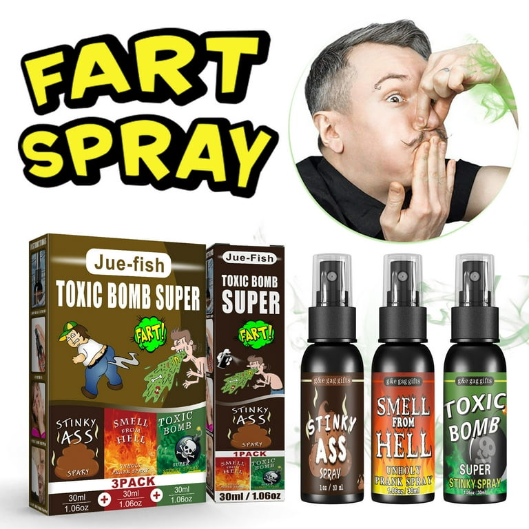Clearance! EQWLJWE 3PCS Fart Spray Combo Pack - Stinky Ass ,Toxic Bomb and  Smell from Hell - Nasty Smelling Prank Spray - 1 Ounce Each