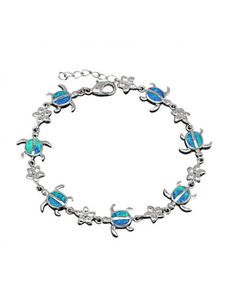 ARTSY Crafts Glow in The Dark Bead Bracelet 7-8, 12mm Ocean Blue