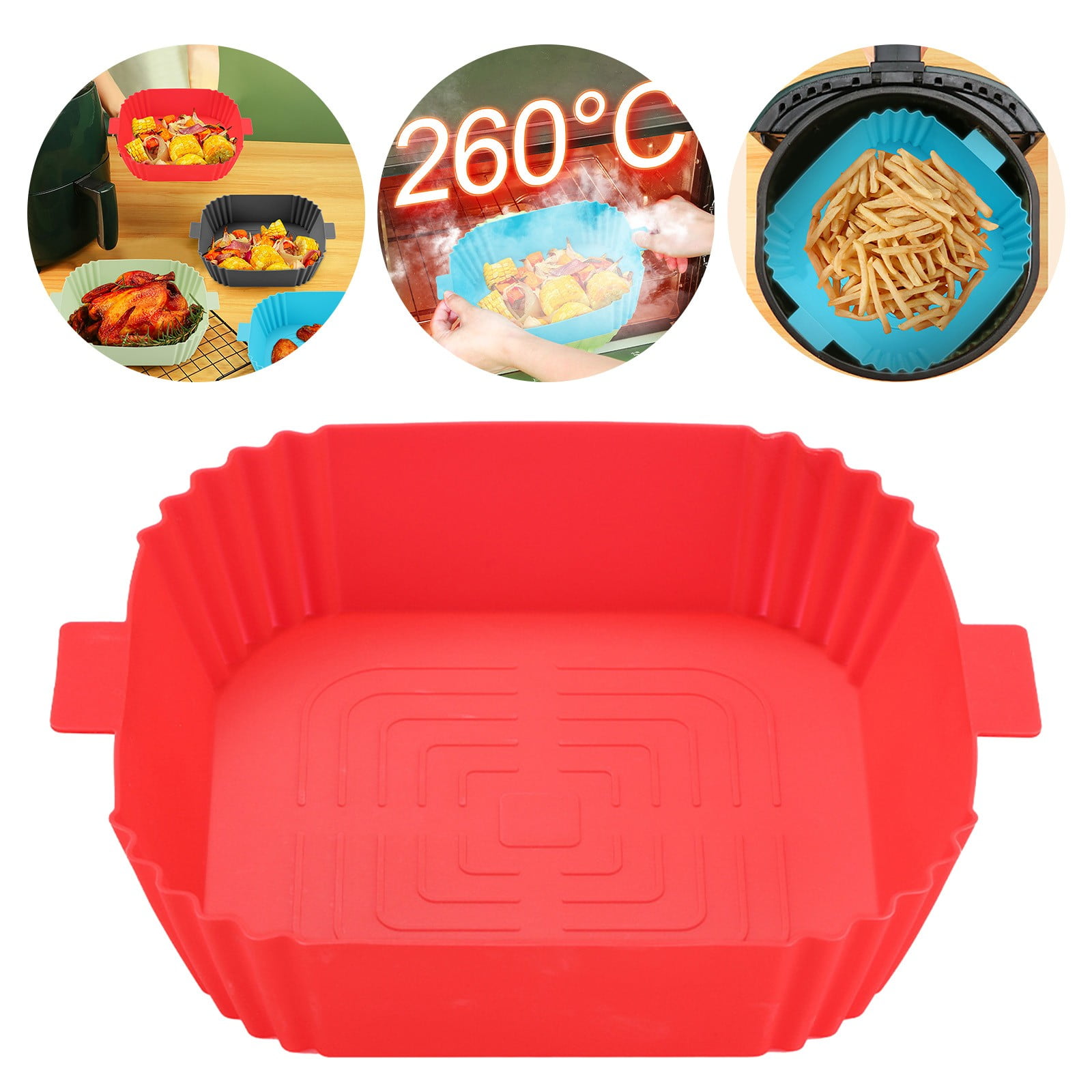 WAVELU Air Fryer Silicone Pot  No More Harsh Cleaning Basket