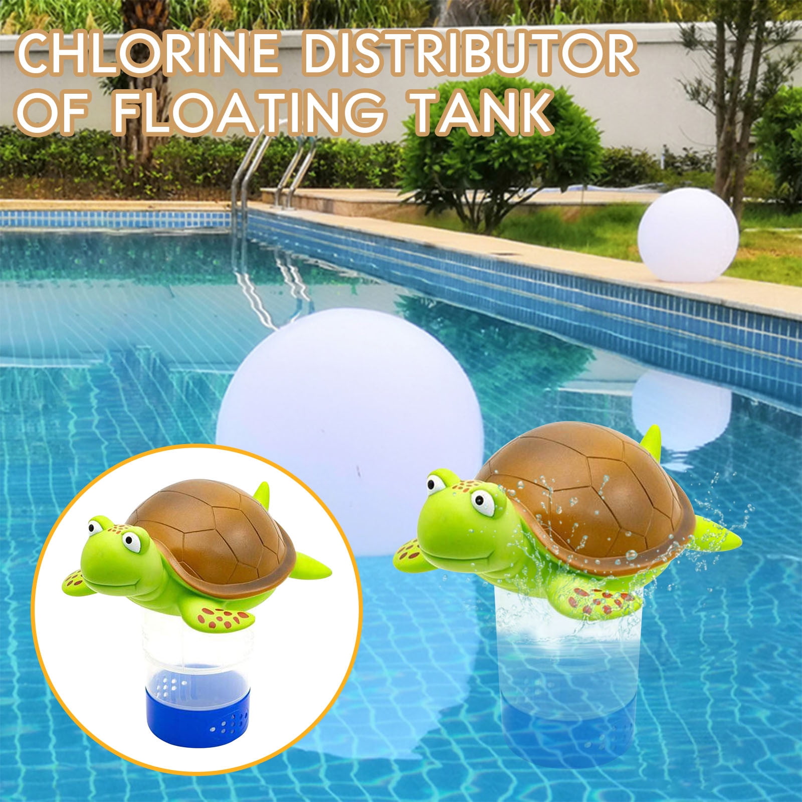 EQWLJWE Collapsible Large Chlorine Floater, Cute Animal Chlorinator for