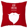 thumbnail image 1 of SDJMa Christmas Blessing Santa Claus Snowman Red Throw Pillow Covers, 18 x 18 Inch Winter Holiday Cushion Case Decoration for Sofa Couch, 1 of 5