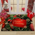 thumbnail image 1 of Clearance! SDJMa Christmas Door Mats Non-Skid Christmas Rugs Xmas Holiday Santa Wreath Bell Welcome Floor Mats Indoor Outdoor Welcome Doormat, 24 x 35 inches, 1 of 7