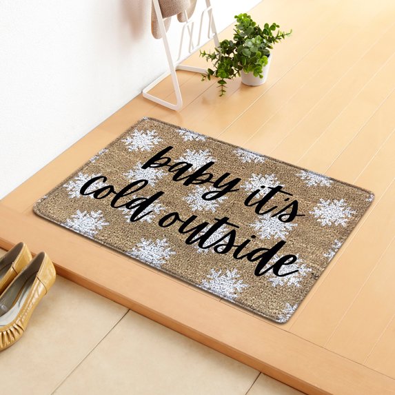 Clearance! EQWLJWE Christmas Doormat, Merry Christmas Doormat Christmas Related Patterns Rugs, Decorative Indoor Outdoor Christmas Doormat Non Slip Front Door Mat,16 x 24