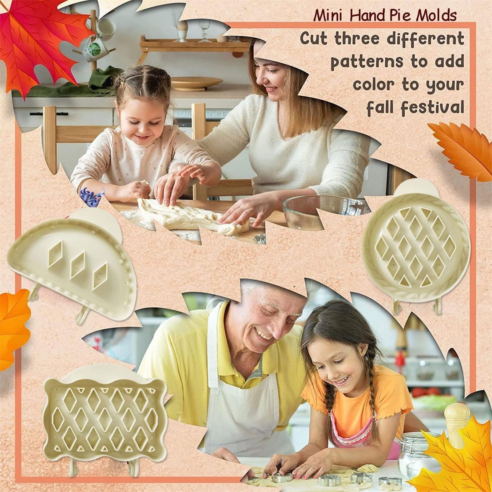 Fall Hand Pie Molds Set Of 3 Christmas Baking Kitchen Tools - CJdropshipping