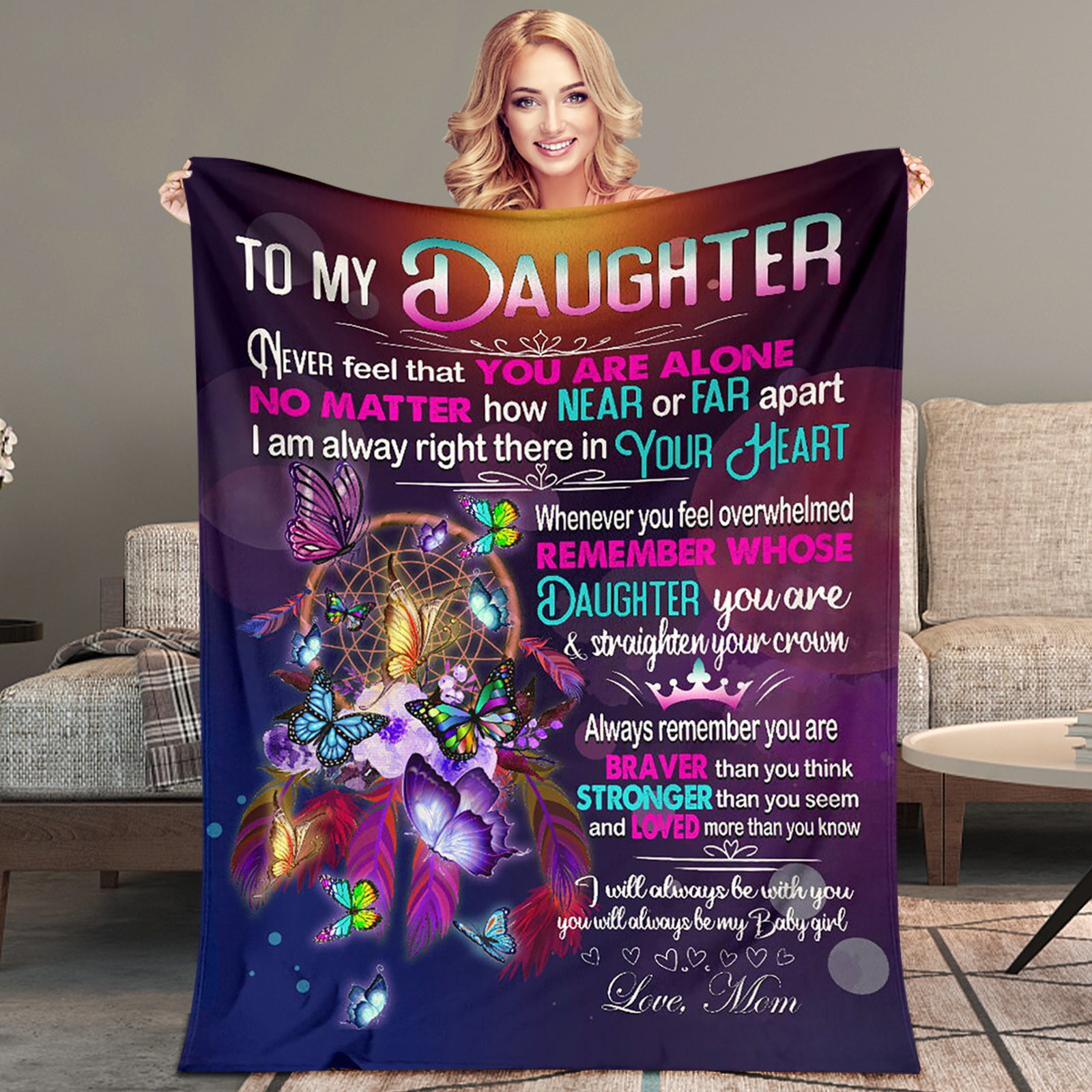 Clearance! EQWLJWE Daughter Gift from Mom 80*60inches Daughter