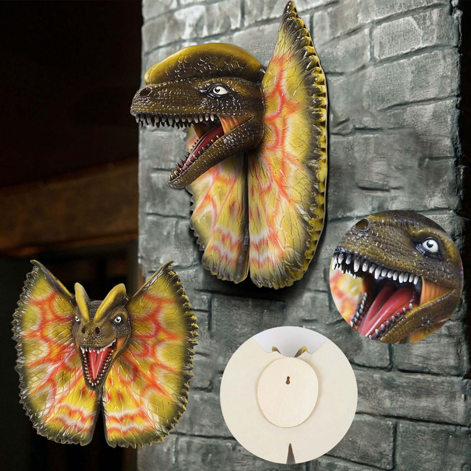 Clearance! EQWLJWE Dinosaur Head Wall Mounted Home Decor Statue,Large Jurrasic World Dinosaur