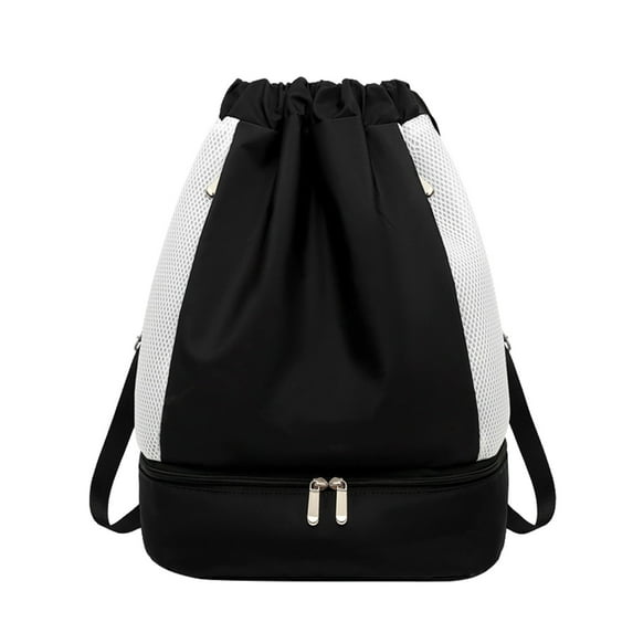 SDJMa Dry Wet Separated Swimming Bag Portable Drawstring Backpack Waterproof Gym Sports Pool Beach Gear Bag