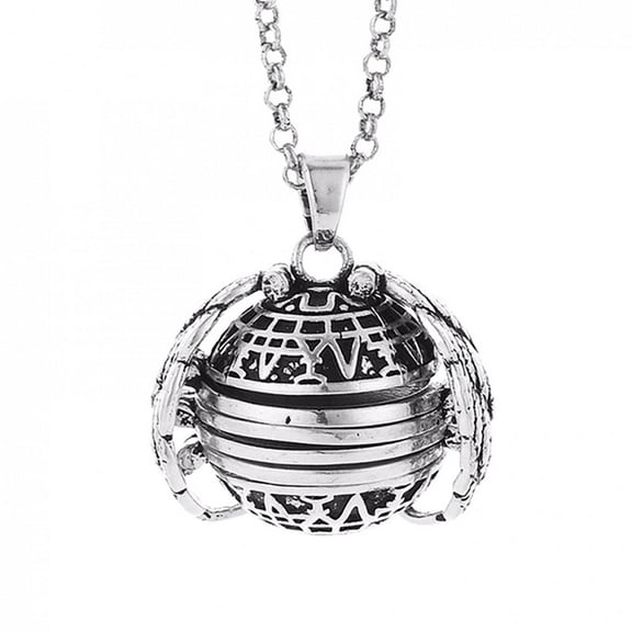 SDJMa Expanding Magic 4 Photo Pendant Memory Floating Photo Locket Necklace Angel Wings Flash Box Album Necklaces for Women Men
