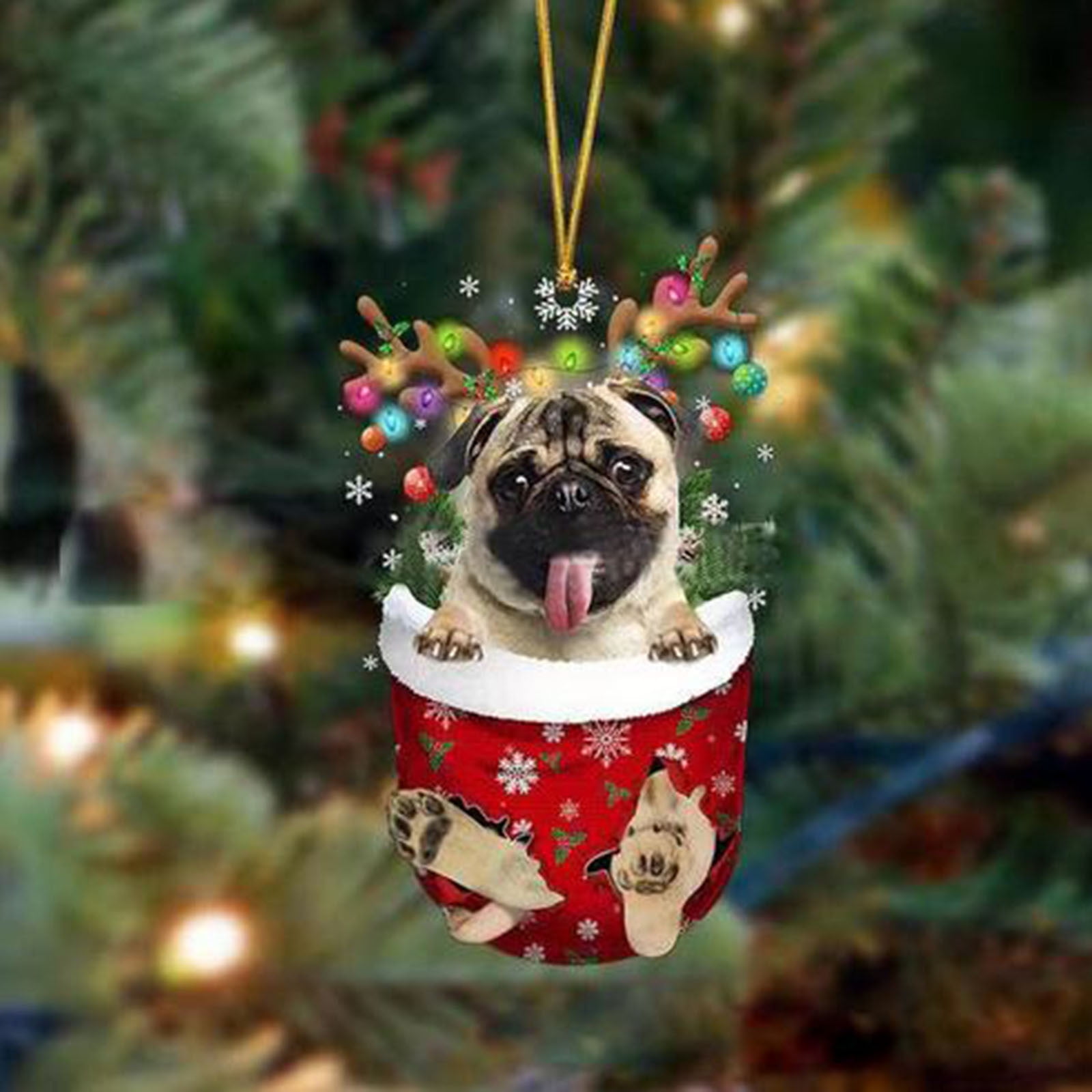 Eqwljwe Funny Dog Christmas Tree