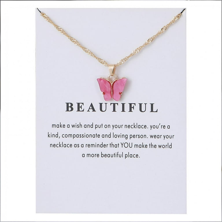 Cubic zirconia shop butterfly necklace
