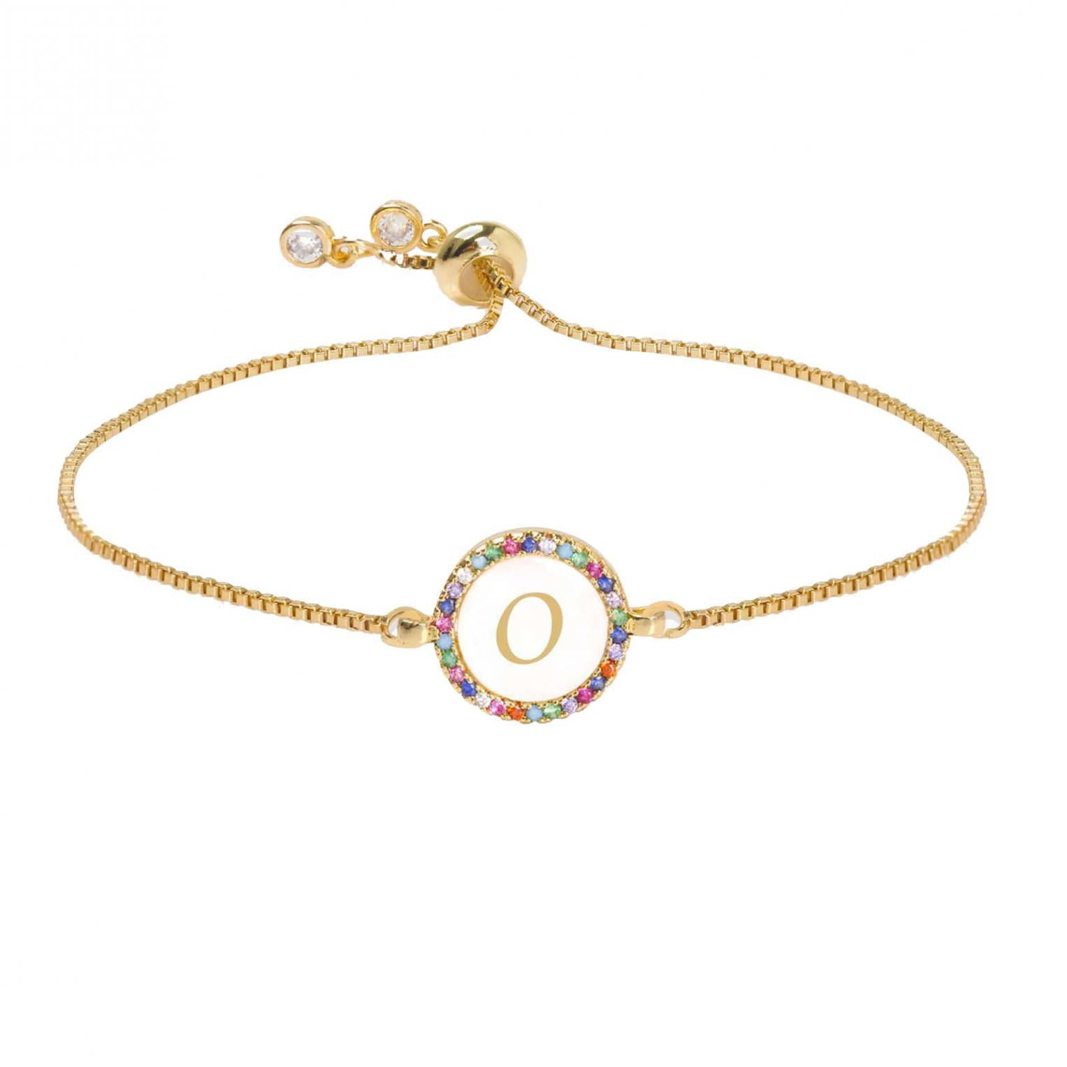 Clearance EQWLJWE Gold Initial Bracelets for Women Dainty Gold