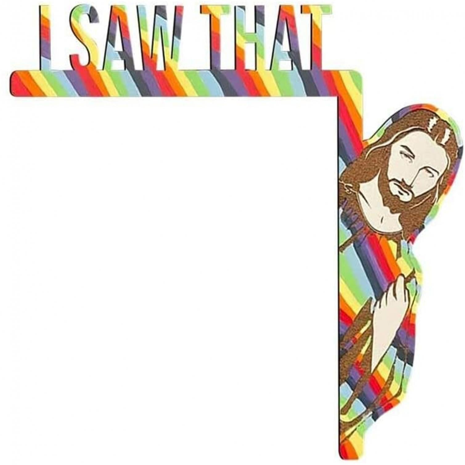 Jesus I Saw That Meme White Border 5PCS Stickers for Funny Stickers Anime  Car Art Luggage Background Decorations Water Bottles - AliExpress