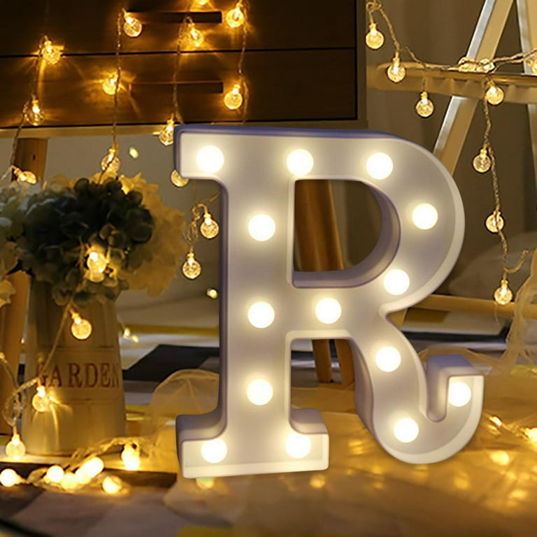 Light Up Letters A, LED Marquee Letters Lights Sign Alphabet Big Lights  Letter for Party Birthday