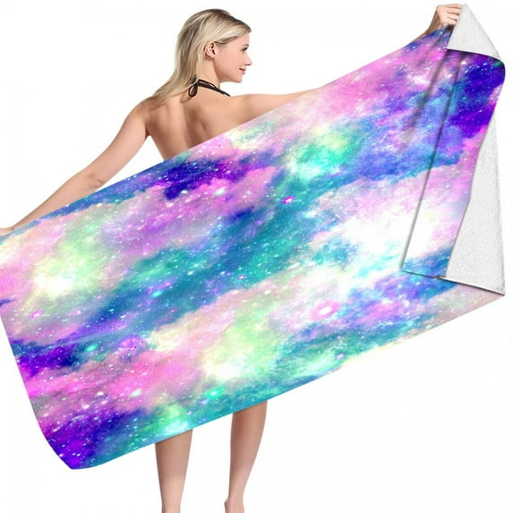 SDJMa Microfiber Sand Free Beach Towel ,Quick Fast Dry Oversized Lightweight Big Large Towels for Travel Pool Swimming Bath Camping Adult Women Men Sky Beah Towel 30”x60”