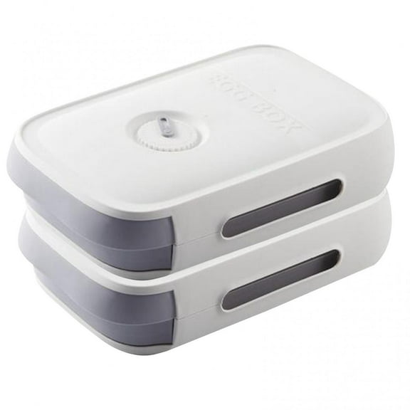 SDJMa The New Drawer Type Egg Holder for Refrigerator,2PCS Large Capacity Egg Storage Container,Egg Tray Container with Date Reminder,Egg Fresh Storage Box