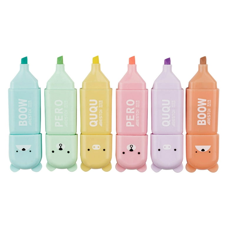 Clearance! EQWLJWE Novelty Cute Mini Bear Highlighter Pens & Assorted  Macaron Colors Chisel Tip Marker Pens for Writing Graffiti Stationery for  Office ,Writing & School Office Supplies(4PCS) 