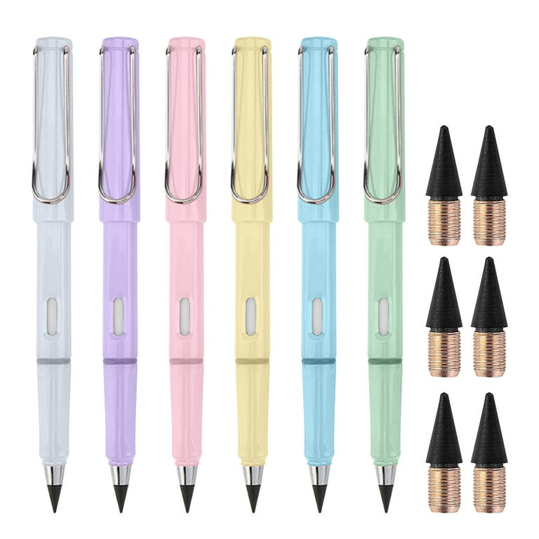 Bewudy 6PCS Pastel Mechanical Pencil Set Cute Mechanical Pencils