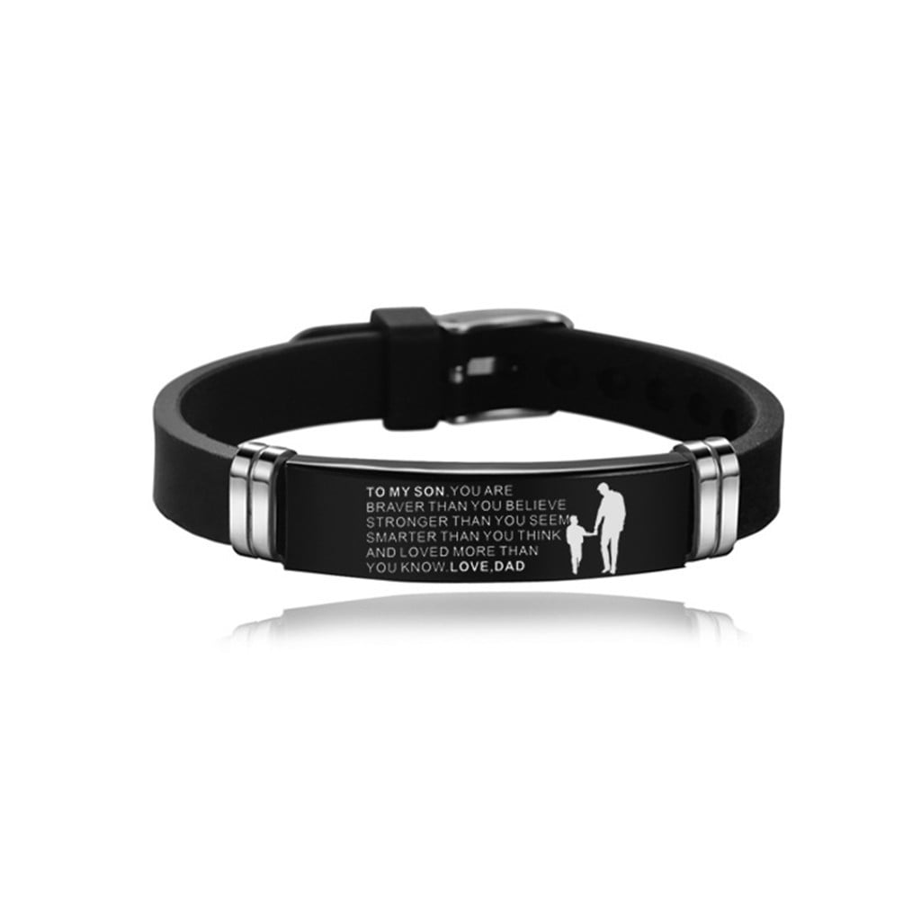 Amazon.com: MyNameNecklace Men Personalized Bracelet Bar with Black-Green  Cord Custom Names-Inspirational Bracelets for Men: Clothing, Shoes & Jewelry