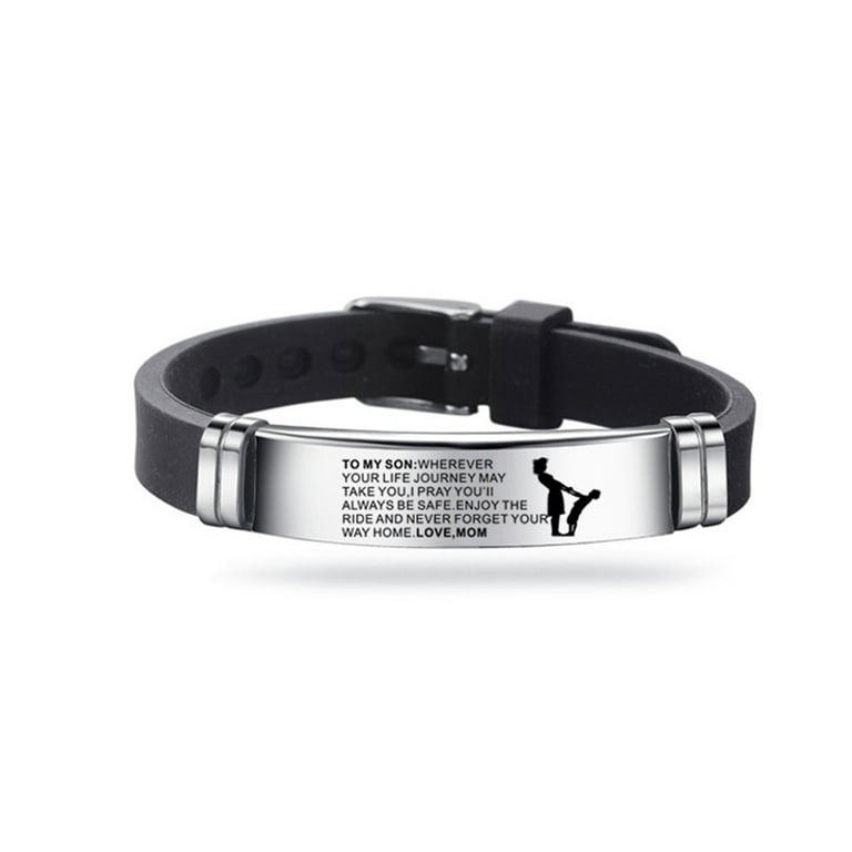 Engraved bracelet for son sale