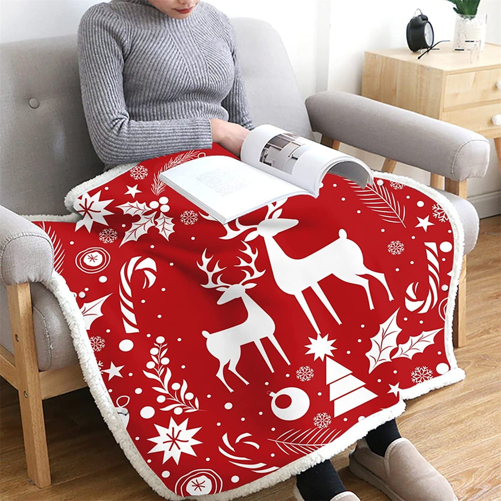 Personalized outlet Girls Reindeer Premium Sherpa Blanket