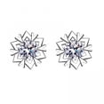 thumbnail image 1 of SDJMa Snowflake Diamond Earring Silver Stud Earrings Crystal Jewelry Gifts For Mom Girlfriend, 1 of 7