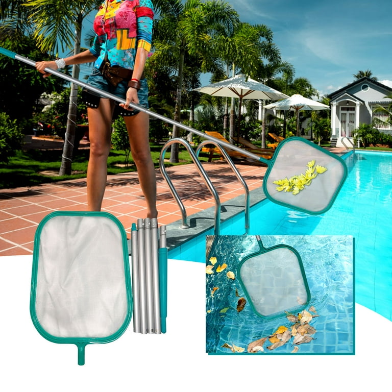 Pool Skimmer Net Heavy-Duty Leaf Rake for Cleaning Swimming Pool