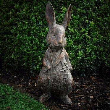 Clearance! Easter Animals Sculpture Figurines Resin Statues Garden Decor Ornament Decoration Outdoor Rabbit Statues Courtyard for Garden Statues Decoration & Hangs