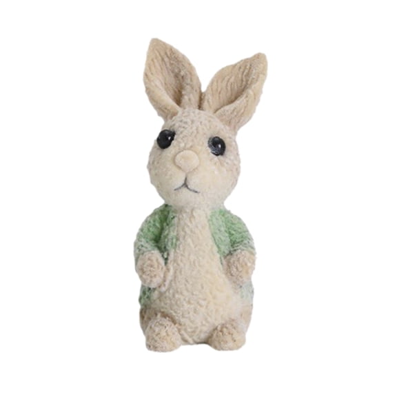 Clearance !! Easter Bunny Figurine Decor, Standing Spring Resin White Rabbit Couple Statue Tabletop Ornament, Festival Present For Garden Home Table Mantle Party Supplies