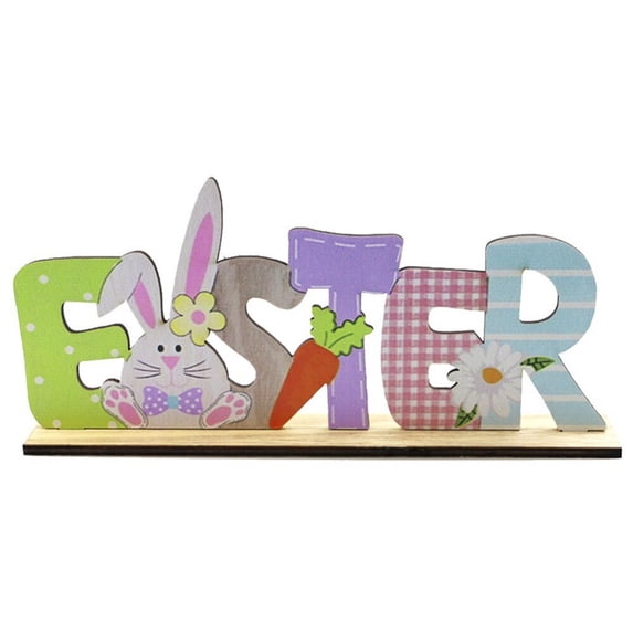 Clearance!!!Easter Wood Dwarf Tabletop Ornaments Decor - Easter Wooden Dwarf Centerpiece Table Sign Decor, Easter Figurines Tabletopper Ornaments