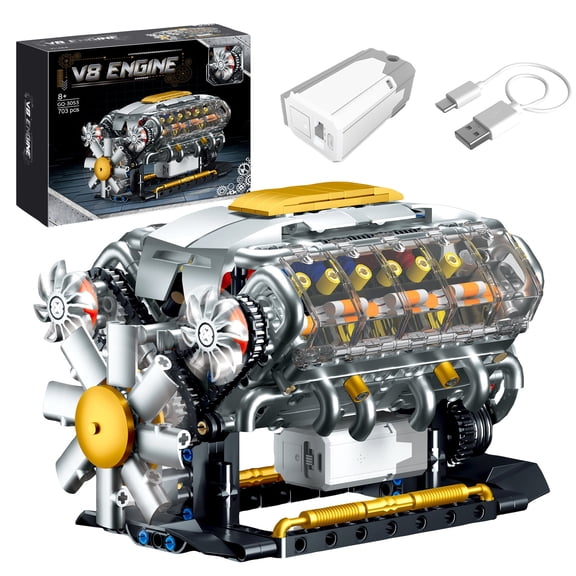 Clearance! Educational Building Toy - Mechanical Engine Model Kit, STEM Assembly Puzzle for Kids, Moving Parts Replica, Great Gift for Future Engineers