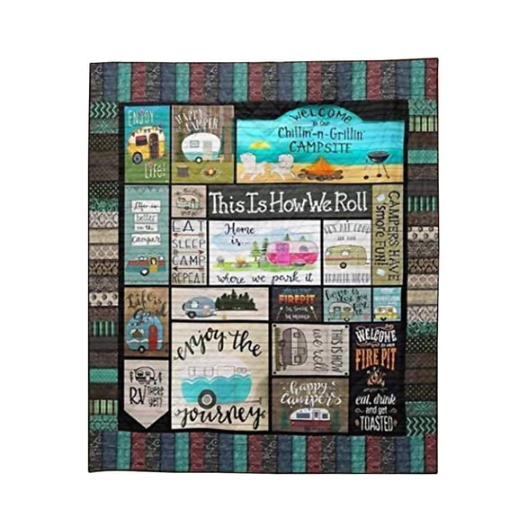 Clearance! Eeatig Bedding This Is How We Roll The Camping Blanket Quilt To Do The Air Conditioning Household Essentials Multicolor