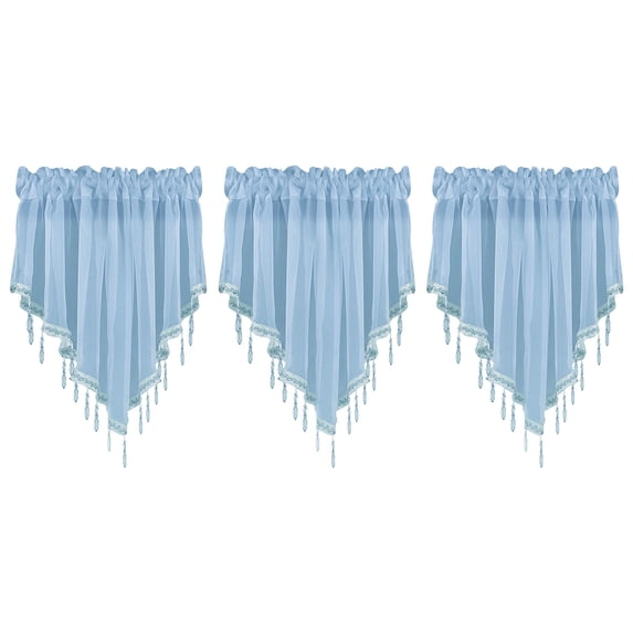 Clearance! Eeatig Curtain 3Pc Solid Color Finished Curtain Curtain Drapery 51X24 Bedroom Home Decor Triangle Curtain Curtain Screen Kitchen Short Curtain Household Essentials As Shown