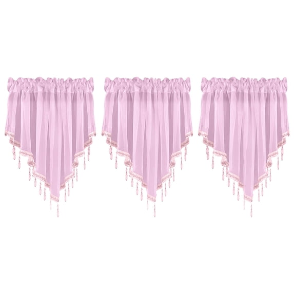 Clearance! Eeatig Curtain 3Pc Solid Color Finished Curtain Curtain Drapery 51X24 Bedroom Home Decor Triangle Curtain Curtain Screen Kitchen Short Curtain Household Essentials As Shown