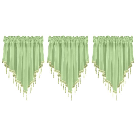 Clearance! Eeatig Curtain 3Pc Solid Color Finished Curtain Curtain Drapery 51X24 Bedroom Home Decor Triangle Curtain Curtain Screen Kitchen Short Curtain Household Essentials As Shown