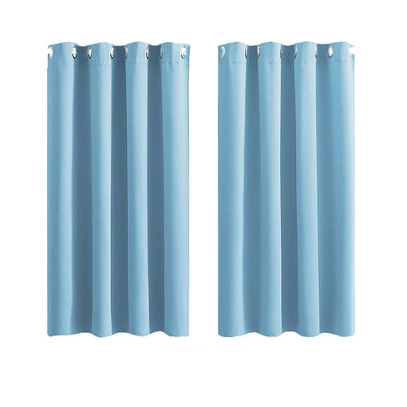 Clearance! Eeatig Curtain Darkening Thermal Insulated Curtain Panels for Living Room Blue Color Shower Curtain Set Bath Partition Curtain No Drilling Household Essentials Light Blue