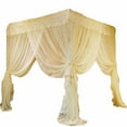 thumbnail image 1 of Clearance! Eeatig Curtain Elegant Lace Canopy Net No Frame Required for Easy Setup Fit for Twin Full Queen and Beds Enhance Your Bedroom Decor Household Essentials Beige, 1 of 4